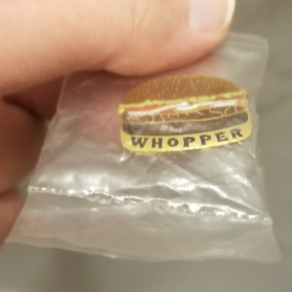 NWOT Whopper burger goldtone & enamel pin - Picture 2 of 4